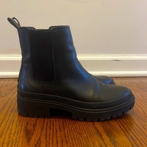 Lucky Brand Black Leather Ankle Boots